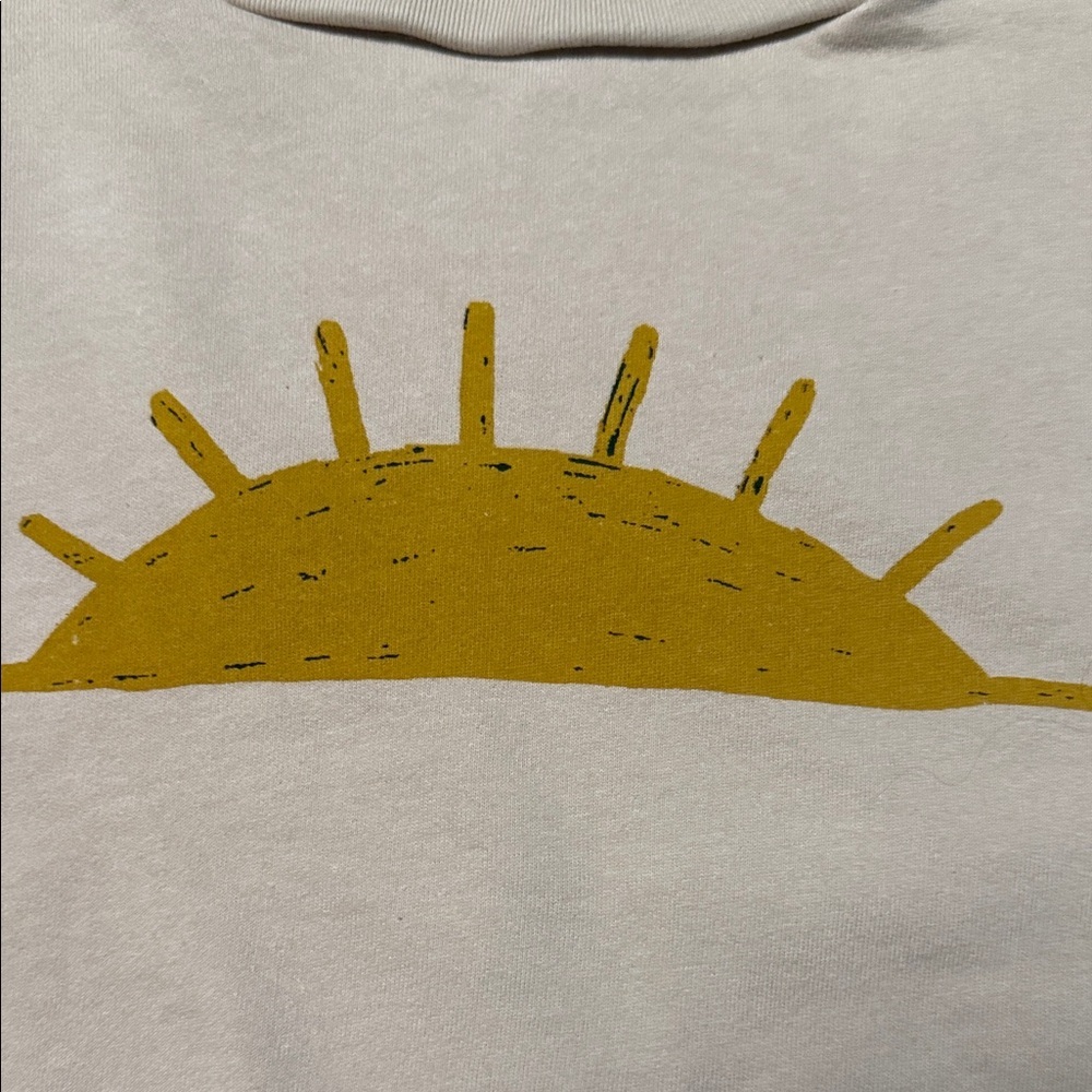Bandy Buttin Kid’s Sunshine  Graphic Sweatshirt in Blush Pink and Olive size 8-9 - Picture 2 of 7